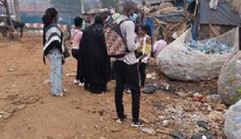 The plastic waste collection point at Katwe Ku Railway